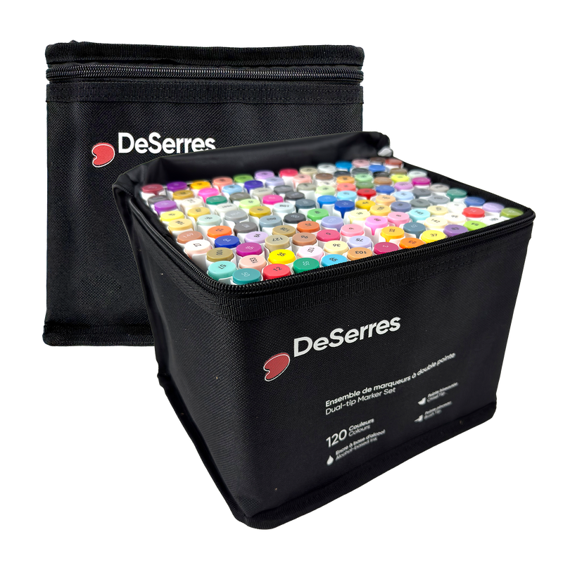 ALCOHOL DUAL-TIP MARKER SET – 120 PIECES