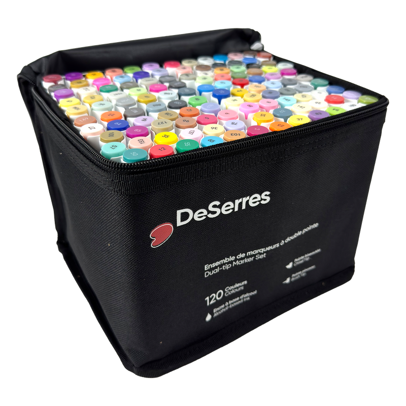 ALCOHOL DUAL-TIP MARKER SET – 120 PIECES
