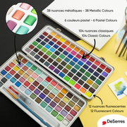 WATERCOLOUR KIT- 160 HALF PANS