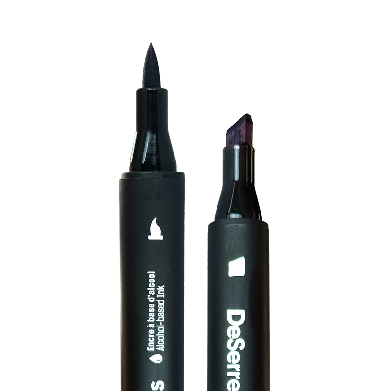 SET OF 24 ALCOHOL DUAL-TIP MARKERS