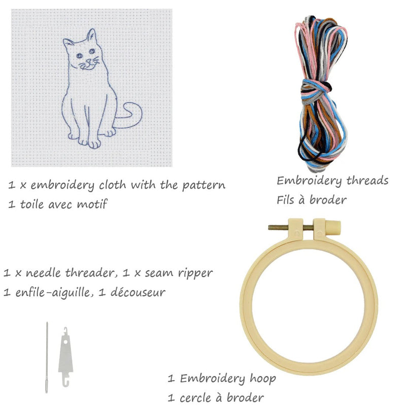 MITTENS KITTY CROSS STITCH KIT