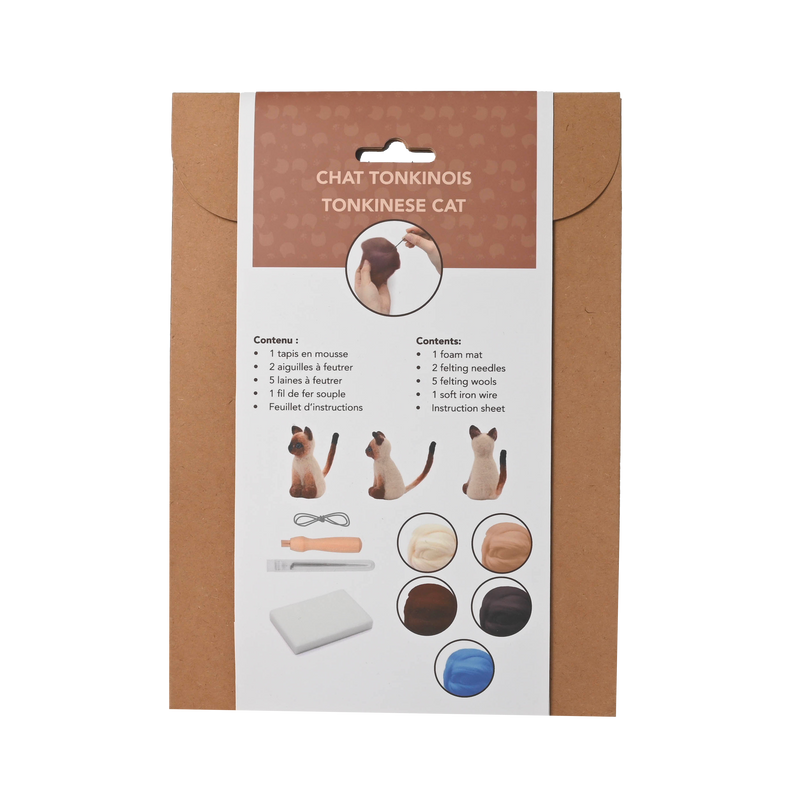 TONKINESE CAT NEEDLE FELTING KIT