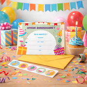 INVITATION SETS : KIT FOR BIRTHDAY - PRESENTS (FR)