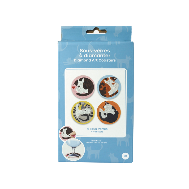 DIAMOND ART DIY COASTER SET- CATS