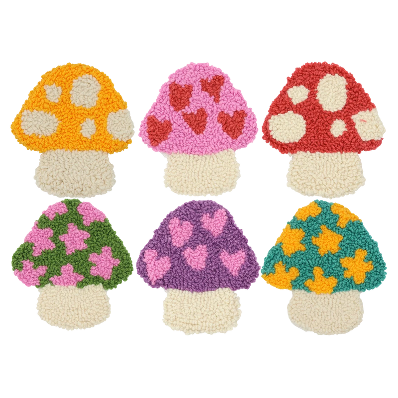 Broderie - MAGIC MUSHROOM PUNCH NEEDLE COASTER KIT