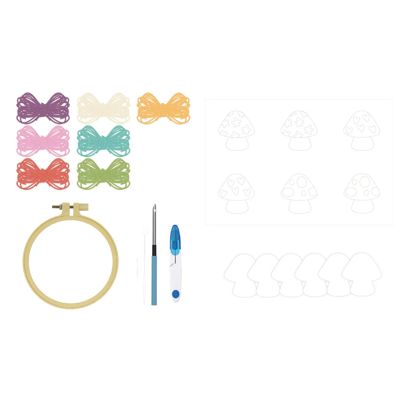 Broderie - MAGIC MUSHROOM PUNCH NEEDLE COASTER KIT