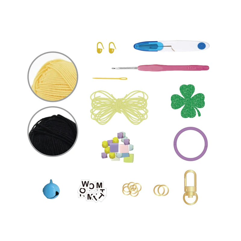 Broderie - SMILEY FACE KEYCHAIN DIY CROCHET KIT