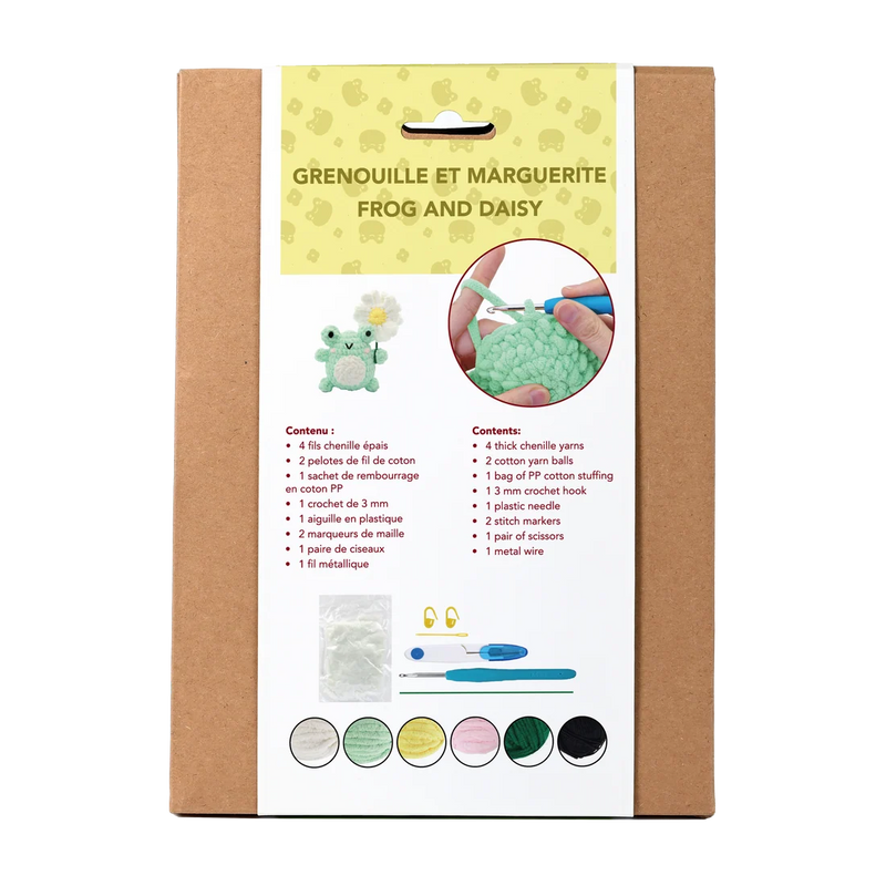 Broderie - KIT DE BRICOLAGE FIL PELUCHEUX - GRENOUILLE