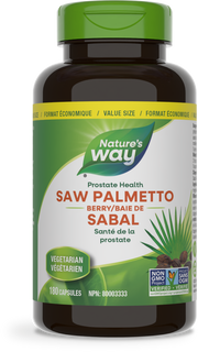 Nature’s Way – Saw Palmetto Berry – 585 mg | 180 Vegetarian Capsules – front bottle