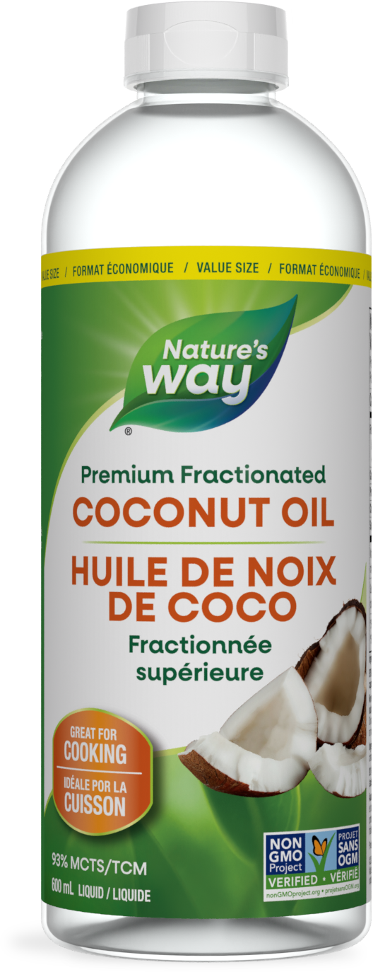 Nature’s Way – Liquid Coconut Oil – 93% MCT | 20.3 fl oz / 600 mL – front bottle
