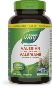 Nature’s Way – Valerian Root – 530 mg | 180 Vegetarian Capsules – front bottle