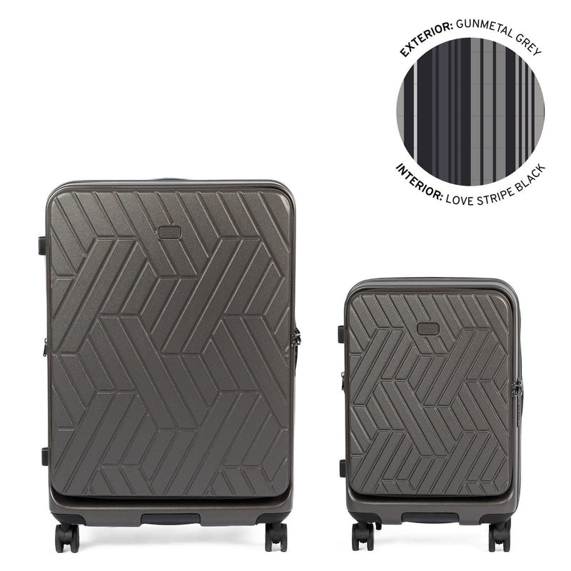 LUG - Box Truck Hard Sided Wheelie 2pc Set-GUNMETAL GREY