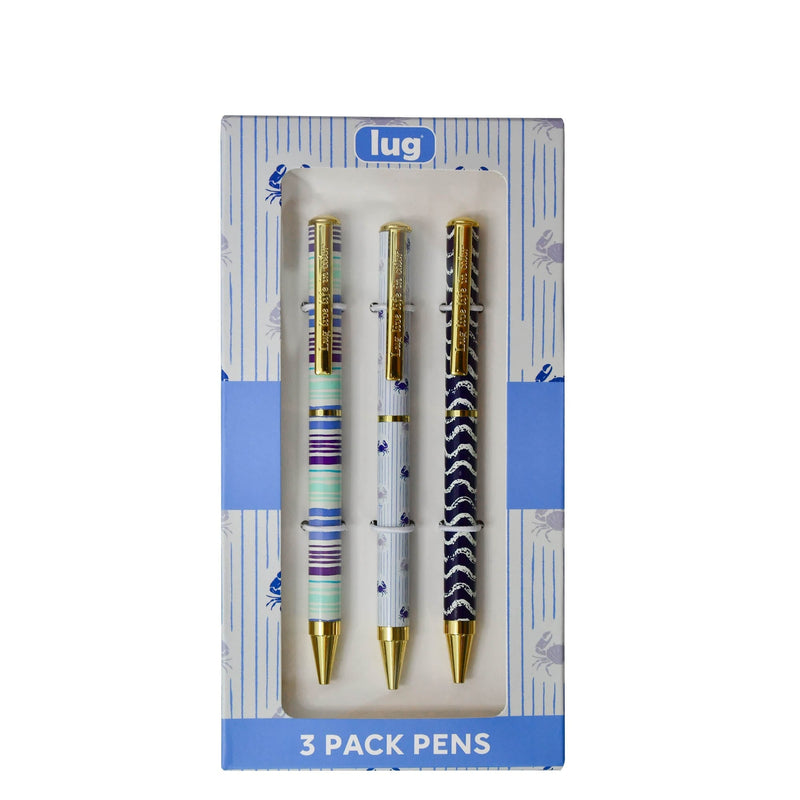 LUG - Scribble - Ballpoint Pens - 3-Piece Set - Coastal Claws
