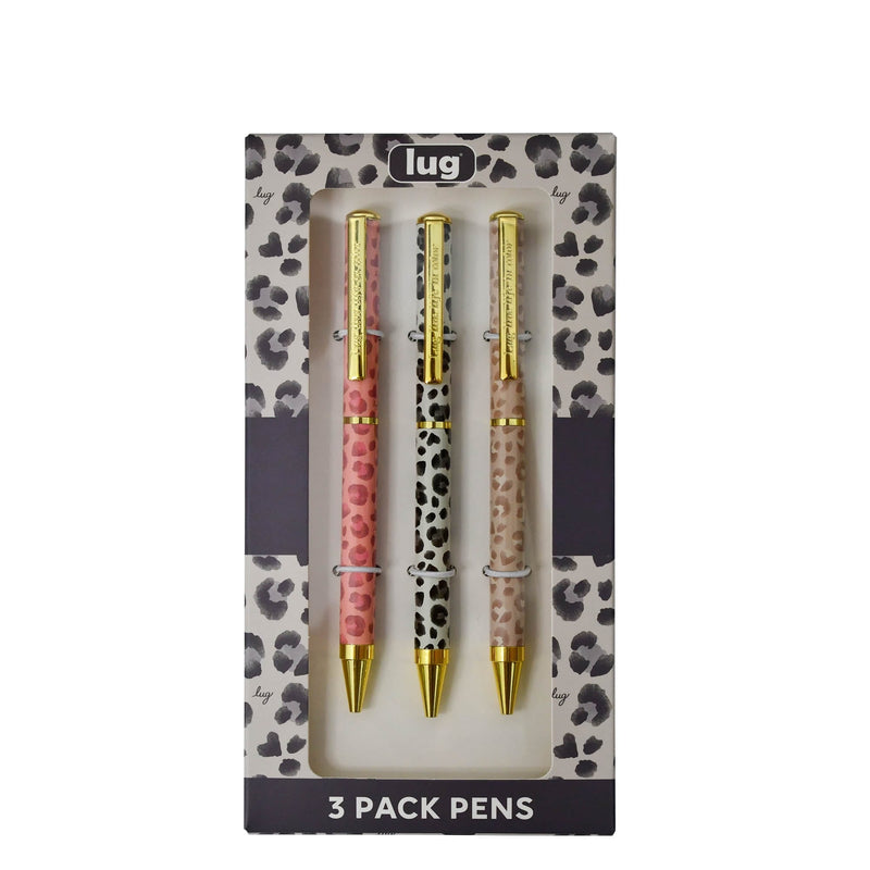 LUG - Scribble - Ballpoint Pens - 3-Piece Set - Faded Leopard