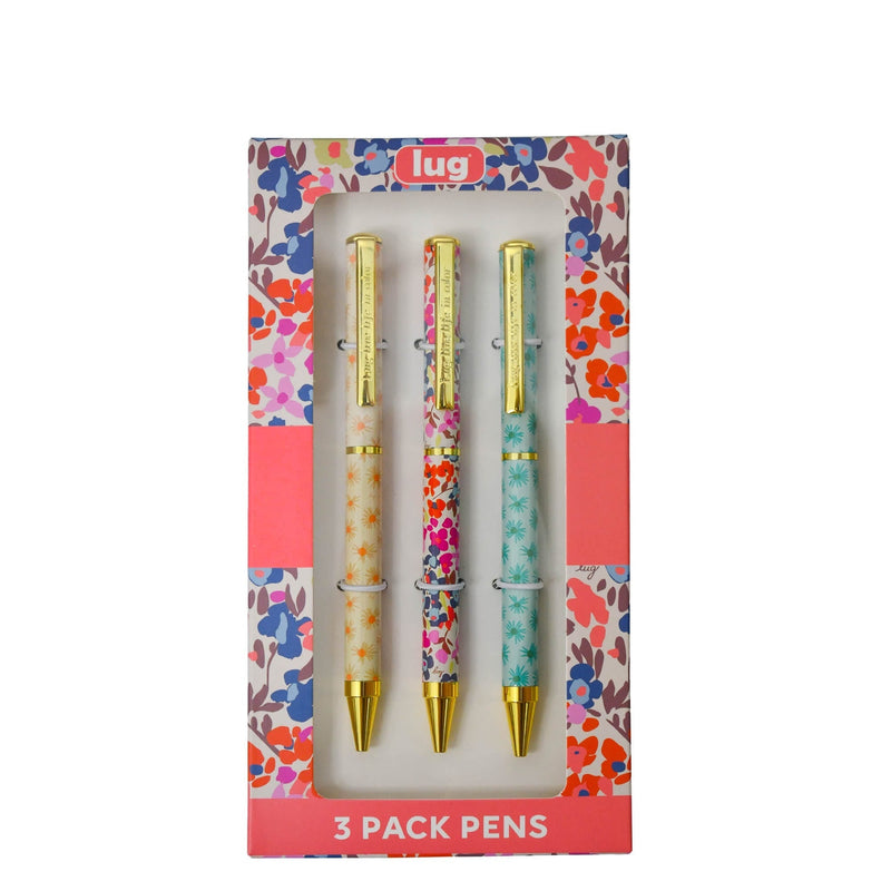 LUG - Scribble - Ballpoint Pens - 3-Piece Set - Wildflower Meadow