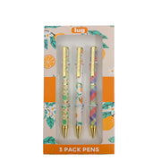 LUG - Scribble - Ballpoint Pens - 3-Piece Set - Citrus Plaid