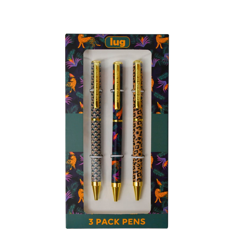 LUG - Scribble - Ballpoint Pens - 3-Piece Set - Jungle
