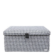 LUG - Tuckaway - Storage Bin with Lid & Dividers - Micro Houndstooth Black