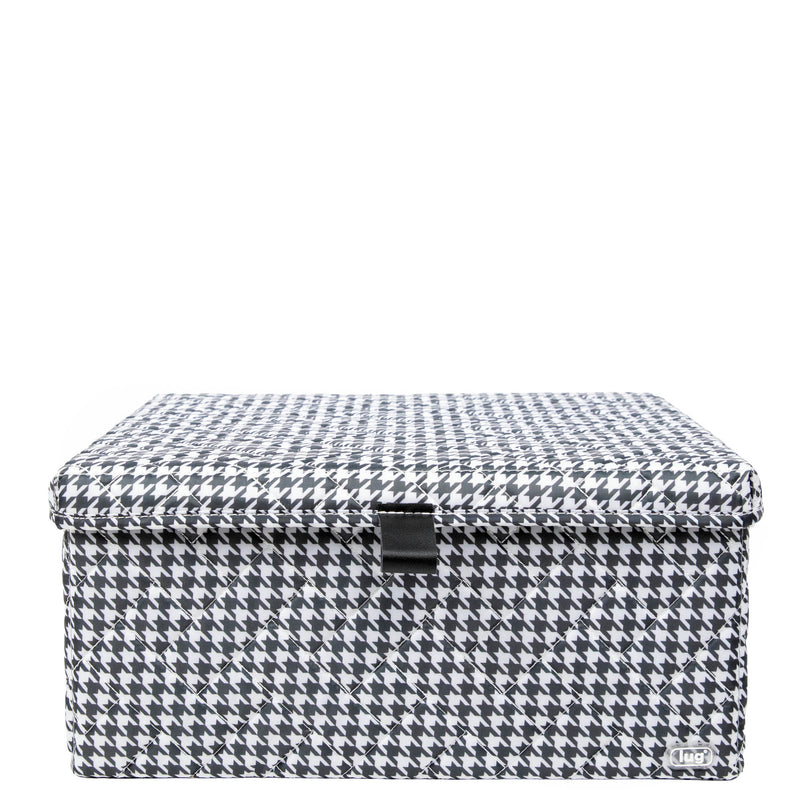 LUG - Tuckaway - Storage Bin with Lid & Dividers - Micro Houndstooth Black