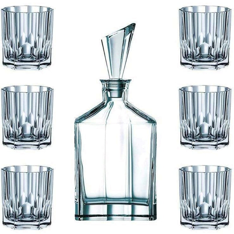 Nachtmann Aspen 7-piece crystal whiskey set with decanter and 6 glasses – view 4