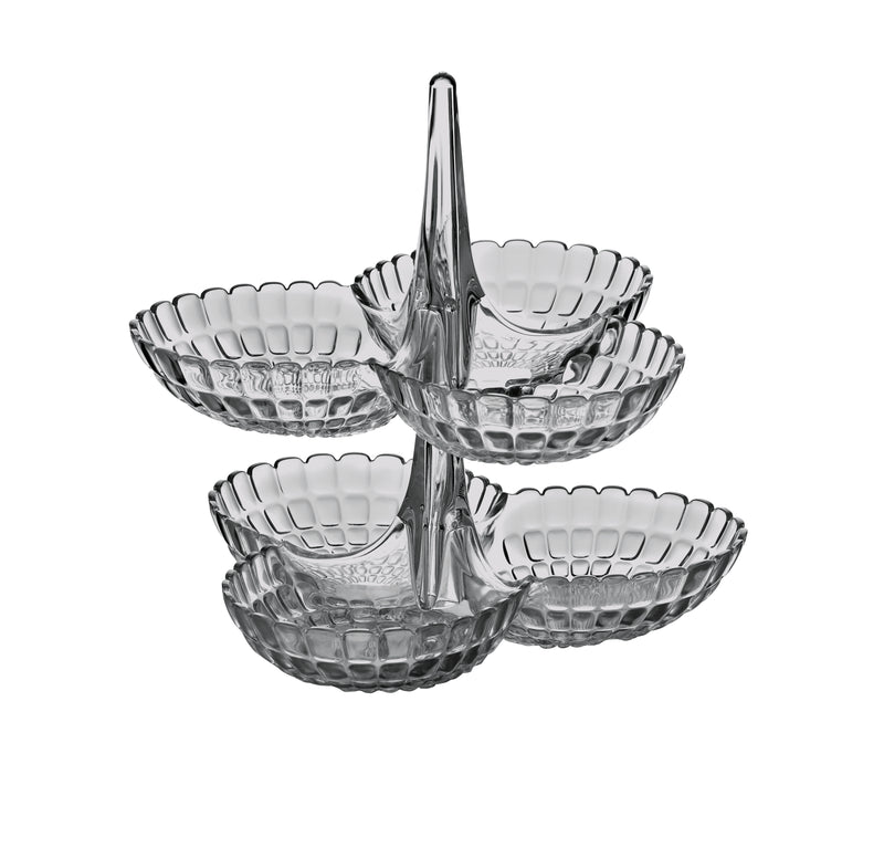 Guzzini Tiffany milk white hors d'oeuvres dishes, set of 2