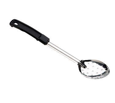 Browne - Conventional Serving Spoon - Perforated - with Plastic Handle - 15 in / 38.1 cm - 1.5 mm Thickness - Stainless Steel