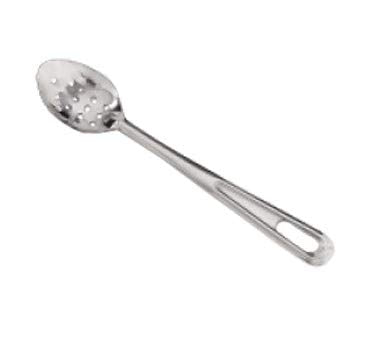 Browne - Conventional Serving Spoon - Perforated - 11 in / 27.9 cm - 1.0 mm Thickness - Stainless Steel - Mirror Finish