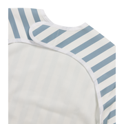Meyco Baby Sleeved Baby Bib – Fat Stripe Jeans Blue – additional product detail or lifestyle view
