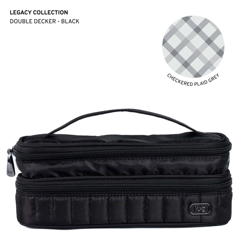 LUG - Legacy Collection Double Decker Cosmetic Case - BLACK - colour view