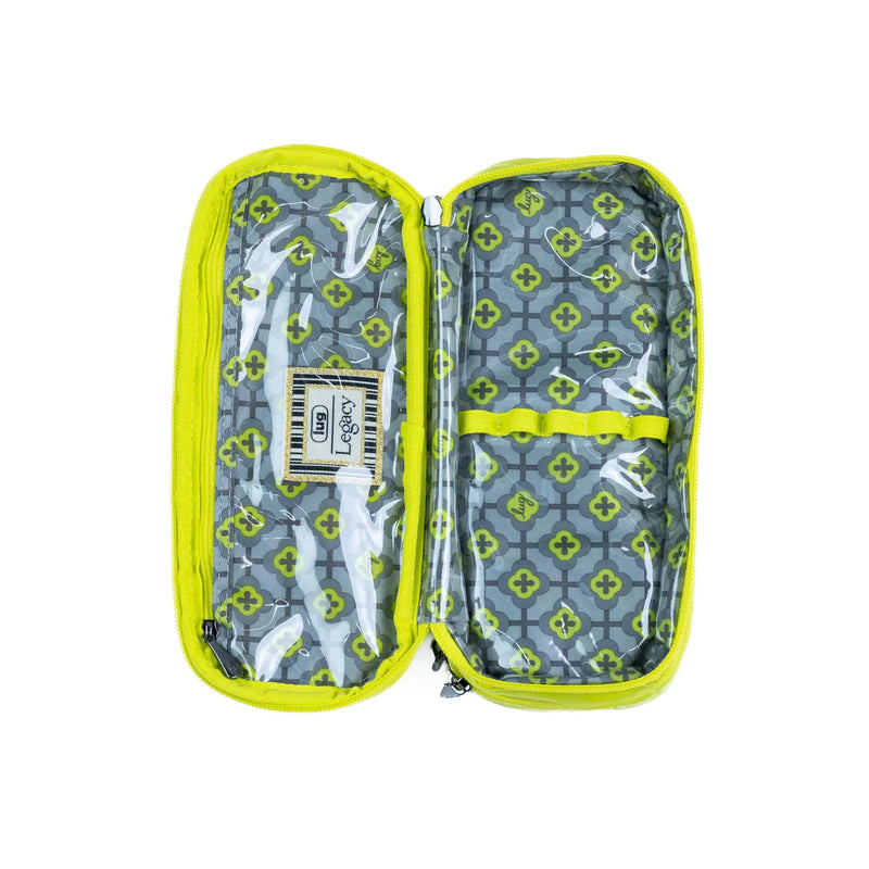 LUG - Legacy Collection Double Decker Cosmetic Case - LEMON LIME - colour view