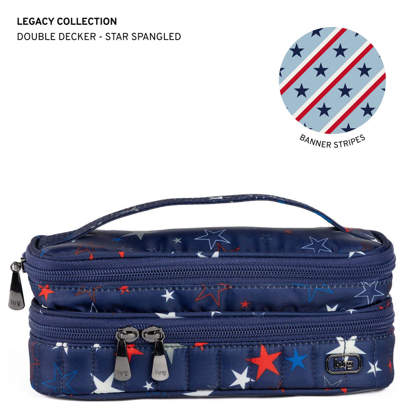LUG - Legacy Collection Double Decker Cosmetic Case - STAR SPANGLED - colour view
