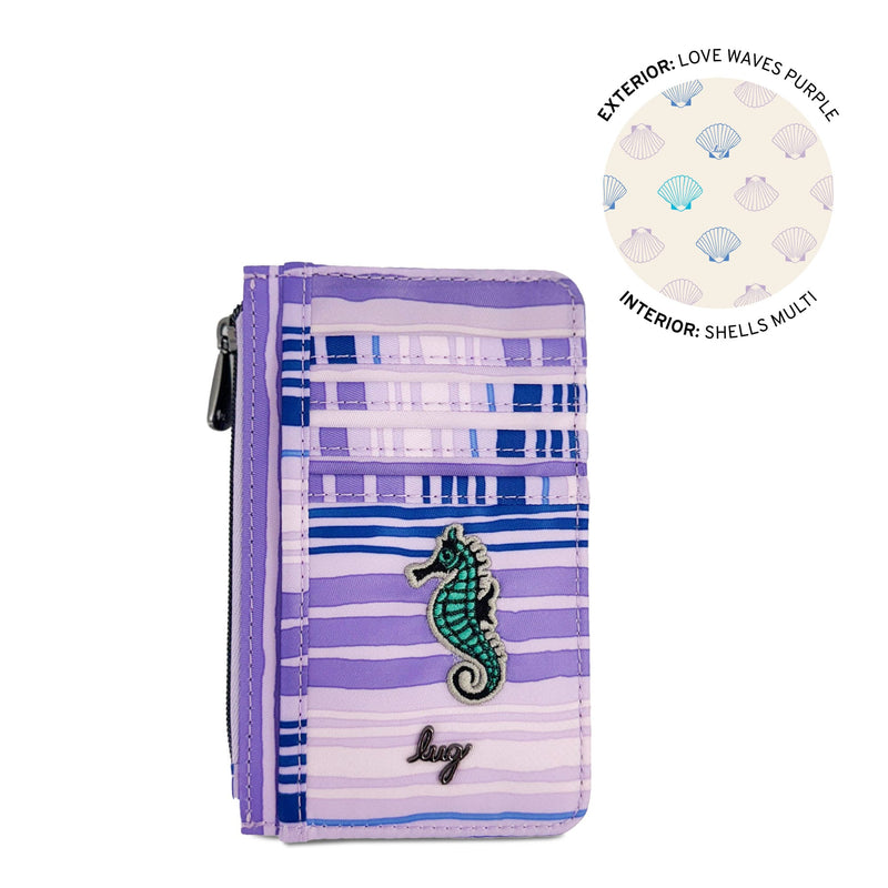 LUG - Portefeuille RFID brodé avec glissière
