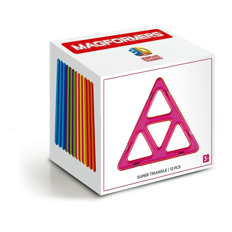 Magformers 12-piece Super Triangle magnetic building set