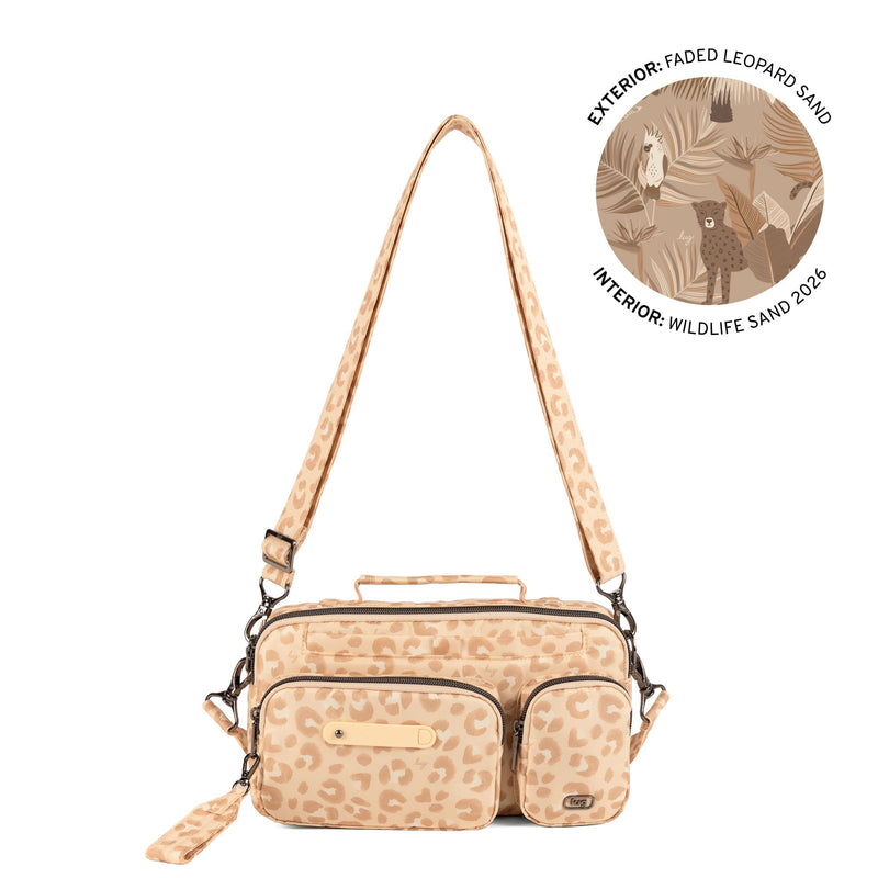LUG - Switcheroo SE Crossbody Bag - FADED LEOPARD SAND - colour view