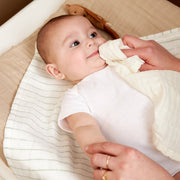 Meyco Baby Muslin Facecloths – Offwhite/Light Grey/Sand – additional product detail or lifestyle view