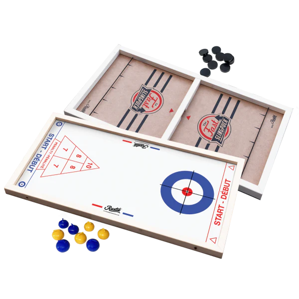 Jeux familiaux - 1 Slingpuck Curling Shuffleboard | 3 en 1