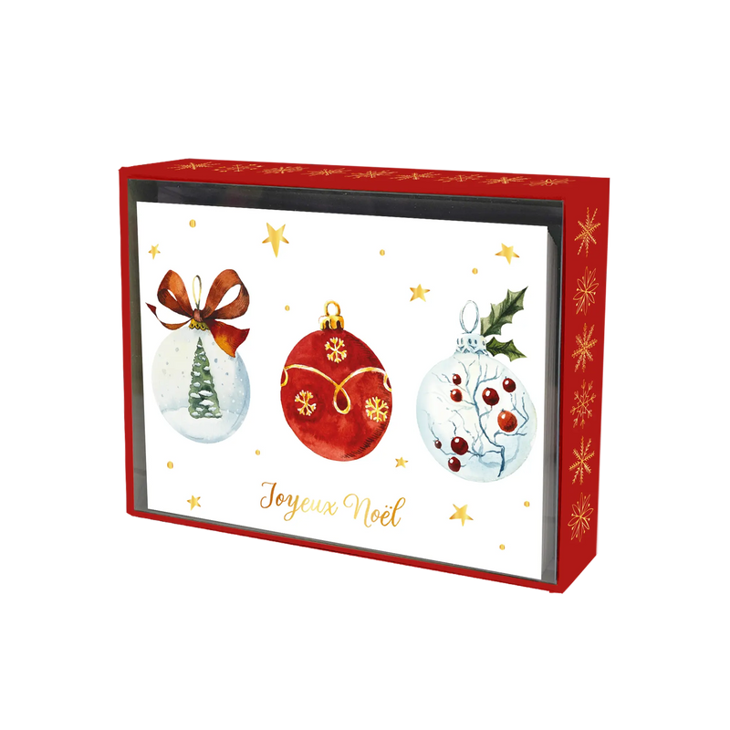 CARTE NOËL ENS./ 20: 3 BOULES DE NOËL