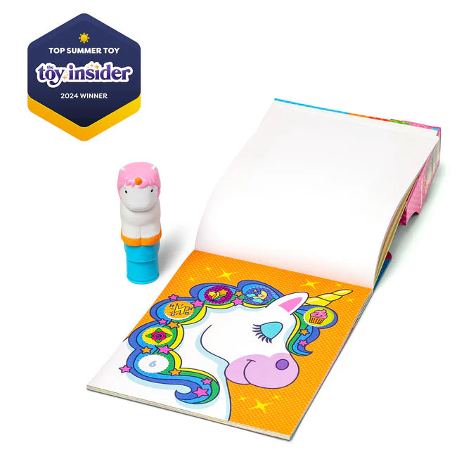 Melissa & Doug - Sticker WOW! - Bloc d'activités et tampon à autocollants - Licorne