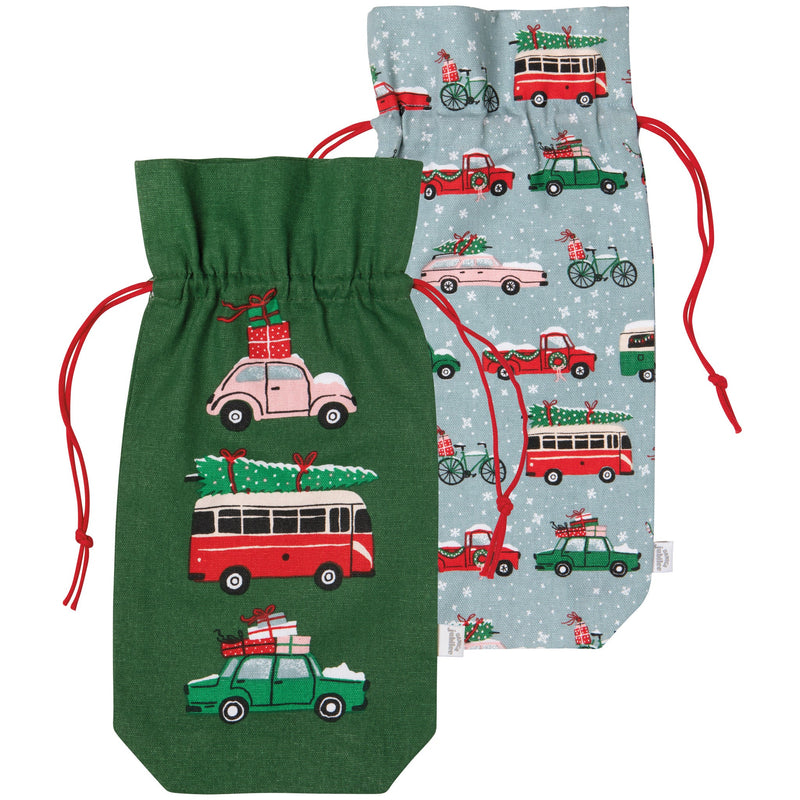 Jubilee - Holiday Traffic Christmas Wine Bags Set of 2