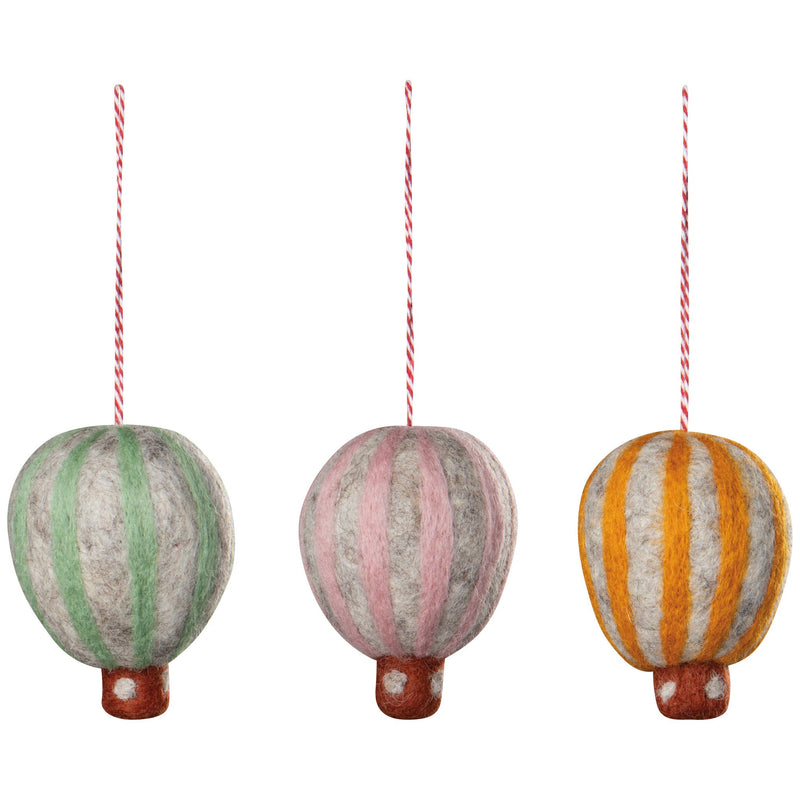 Danica - Hot Air Balloon Felt Christmas Tree Ornaments - 3