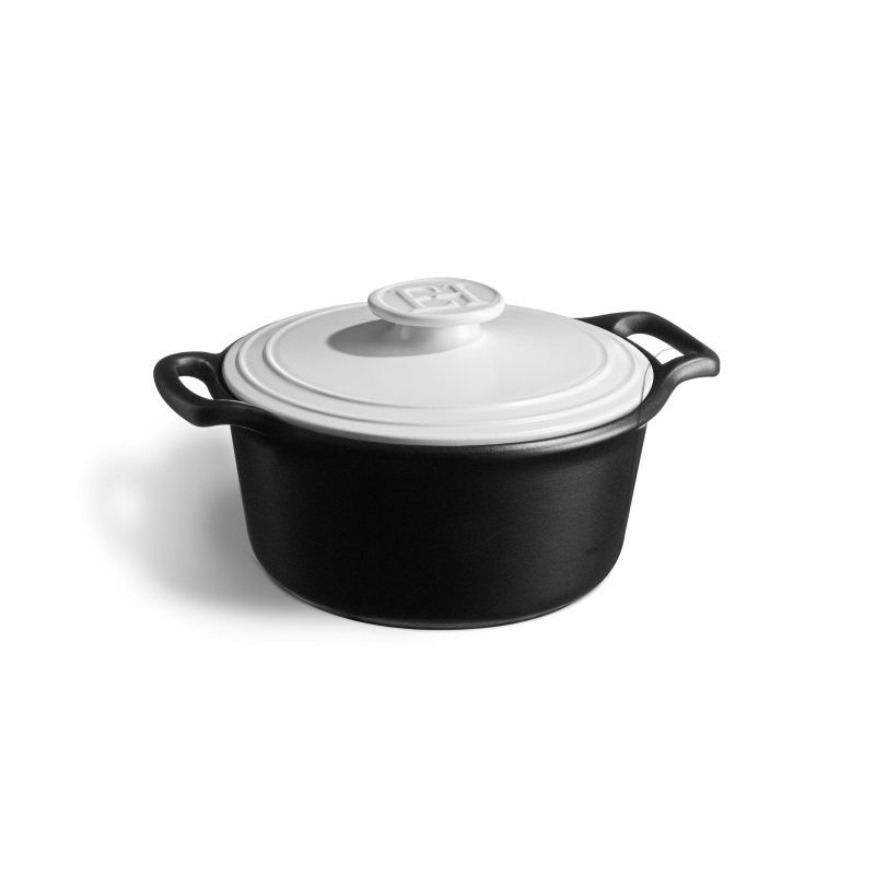 Emile Henry Sublime+ Round Casserole 3L Ardoise et Blanc