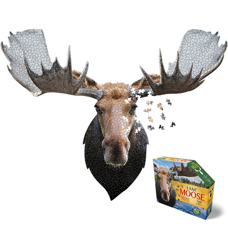Madd Capp Puzzles – I Am Moose Jigsaw Puzzle | 700 Pieces – puzzle and packaging