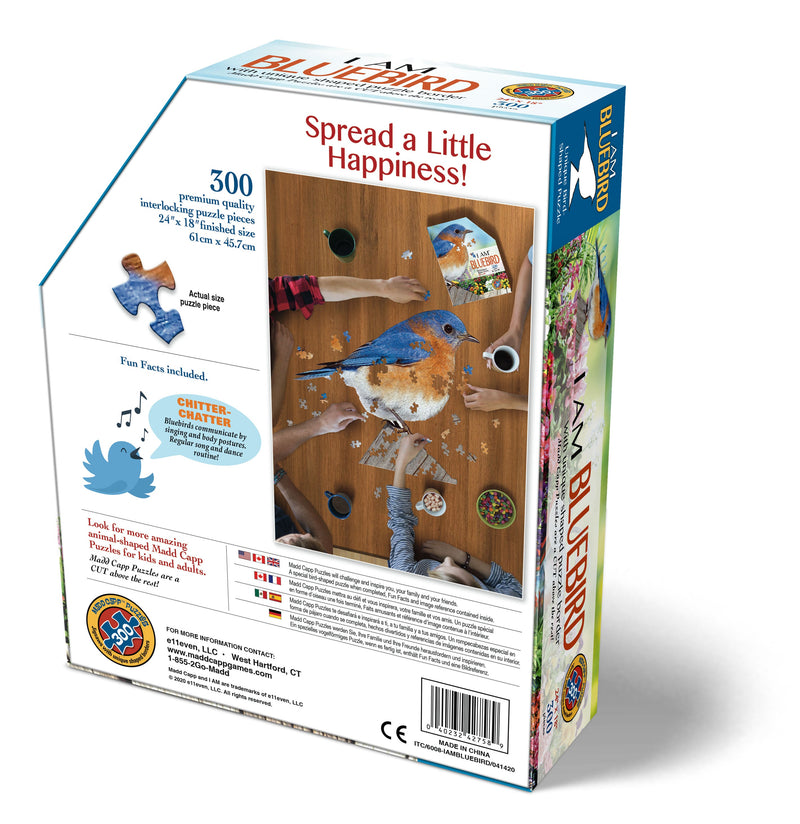 Madd Capp Puzzles – I Am Bluebird Jigsaw Puzzle | 300 Pieces – back of packaging
