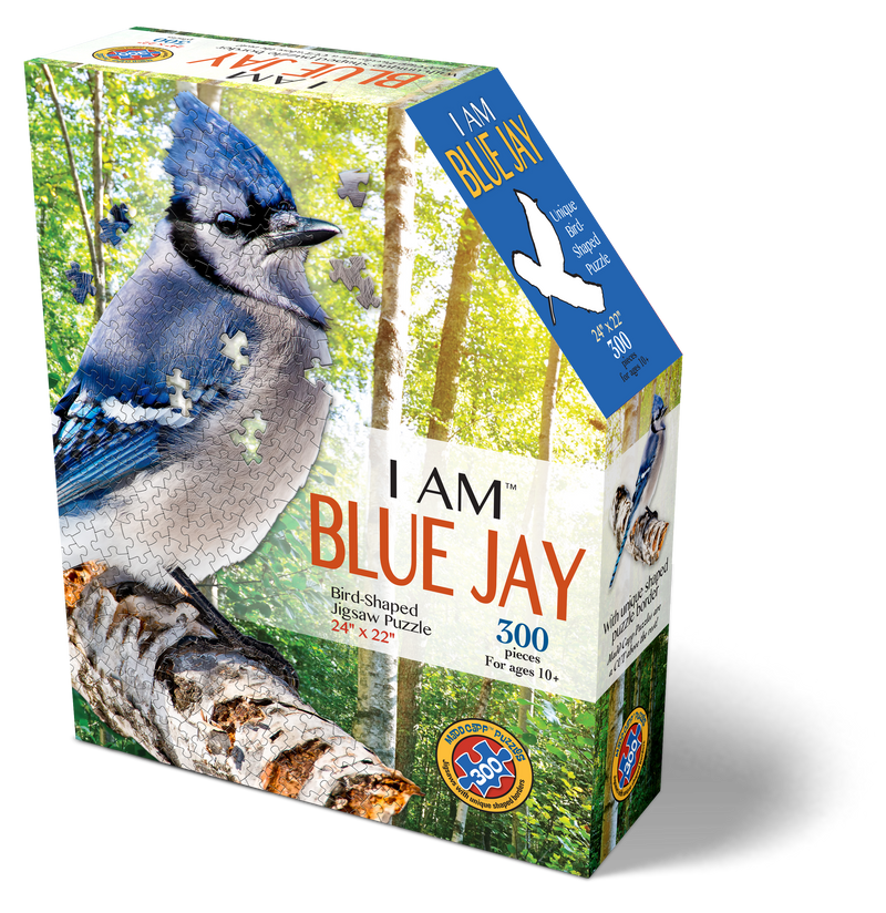 Madd Capp Puzzles – I Am Blue Jay Jigsaw Puzzle | 300 Pieces – front of packaging