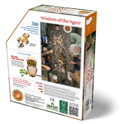 Madd Capp Puzzles – I Am Great Horned Owl Jigsaw Puzzle | 300 Pieces – back of packaging