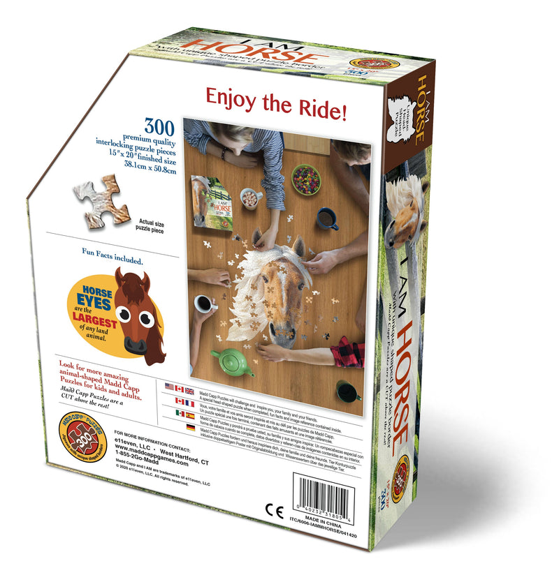 Madd Capp Puzzles – I Am Horse Jigsaw Puzzle | 300 Pieces – back of packaging