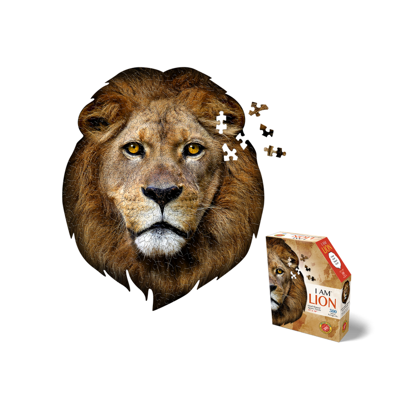 Madd Capp Puzzles – I Am Lion Jigsaw Puzzle | 300 Pieces – puzzle and packaging