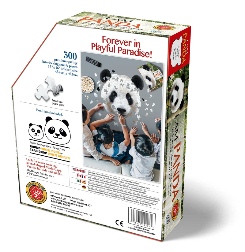 Madd Capp Puzzles – I Am Panda Jigsaw Puzzle | 300 Pieces – back of packaging