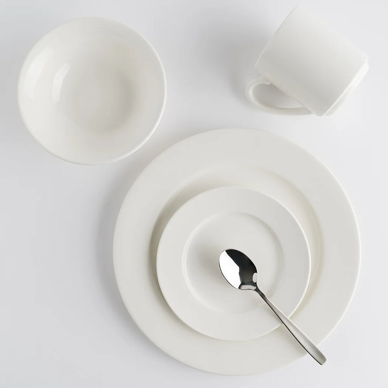 Browne - Foundation Wide Rim Plate - Round - 6.5 in / 16.4 cm - Porcelain