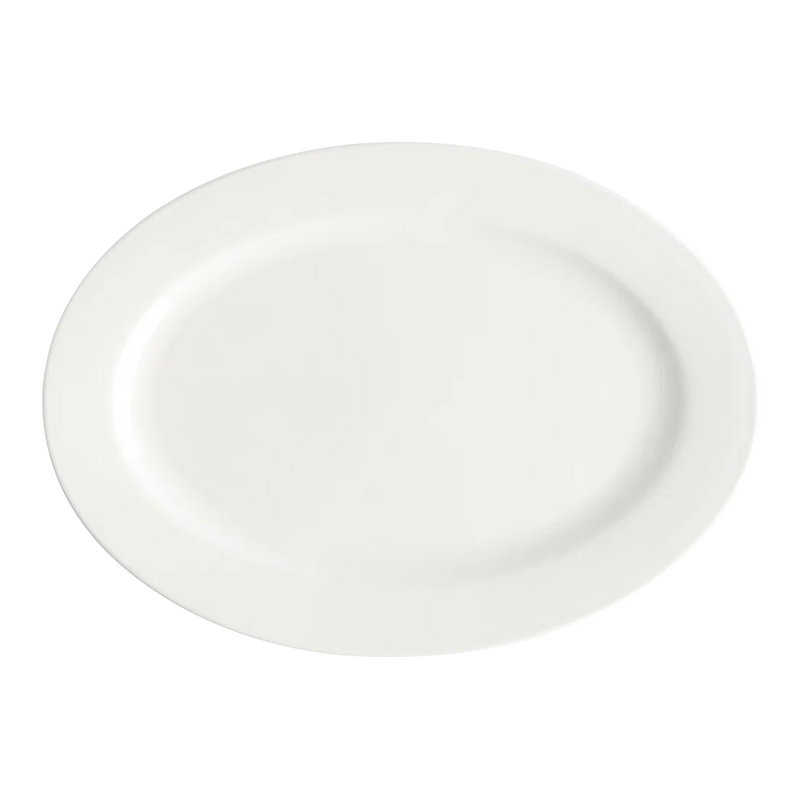 Browne - Foundation Wide Rim Plate - Oval - 11.75 × 8.5 in / 30.1 × 21.6 cm - Porcelain